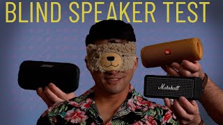 BLIND BLUETOOTH SPEAKER TEST - Marshall Emberton VS Bose Soundlink Flex VS JBL Flip 5