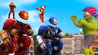 Avenger Tani and Nick Iron Man vs Zombies - Scary Teacher 3D Protect City