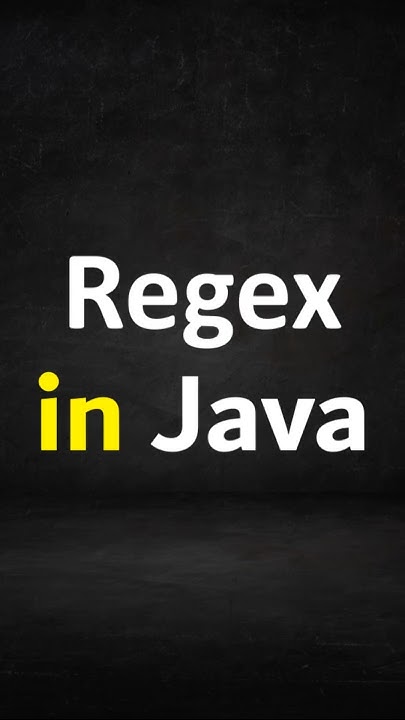 Java Regular Expression (Regex) | Java Programming | code logic - Tamil ...