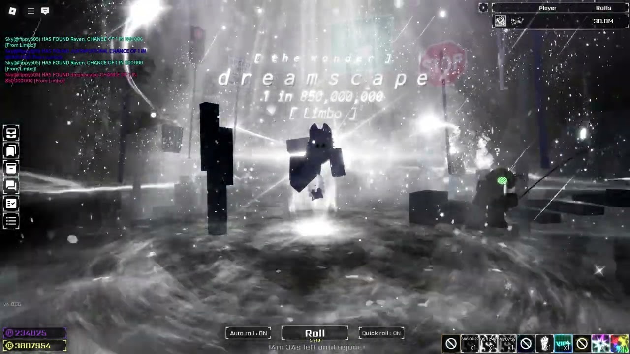 Rolling dreamscape (1 in 850,000,000 IN LIMBO) in Sol's RNG