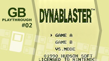 Dynablaster / Atomic Punk / Bomber Boy [ Game Boy ] a Bomberman game playthrough 02