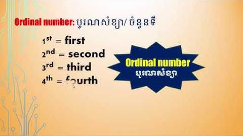 Study English Khmer / Countig ordinal number/ រាប់លេខចំនួនទី, part 67