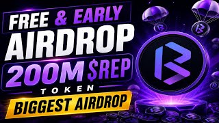 Free airdrop | Biggest airdrop 0 investment | free crypto airdrop | Rep airdrop | crypto tutorial |