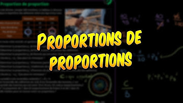 Mathématiques - Comment calculer des proportions de proportions ?