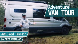 Adventure Van Tour, Grit Overland GOAT.  Ford Transit AWD camper van