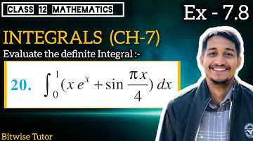 Ex 7.8 class 12 maths q20 | Ex 7.8 q20 class 12 | Question 20 exercise 7.8 Class 12