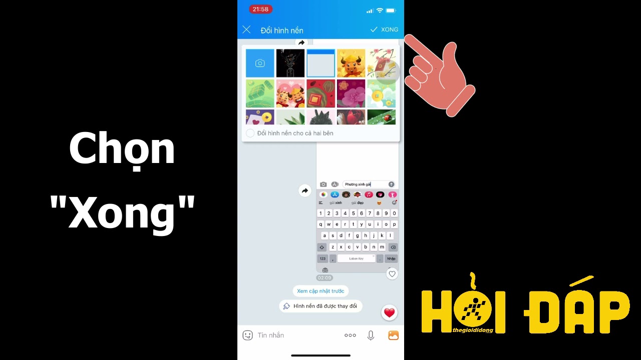 Video Cách thay đổi xóa hình nền tin nhắn Zalo đơn giản nhanh gọn   Thegioididongcom