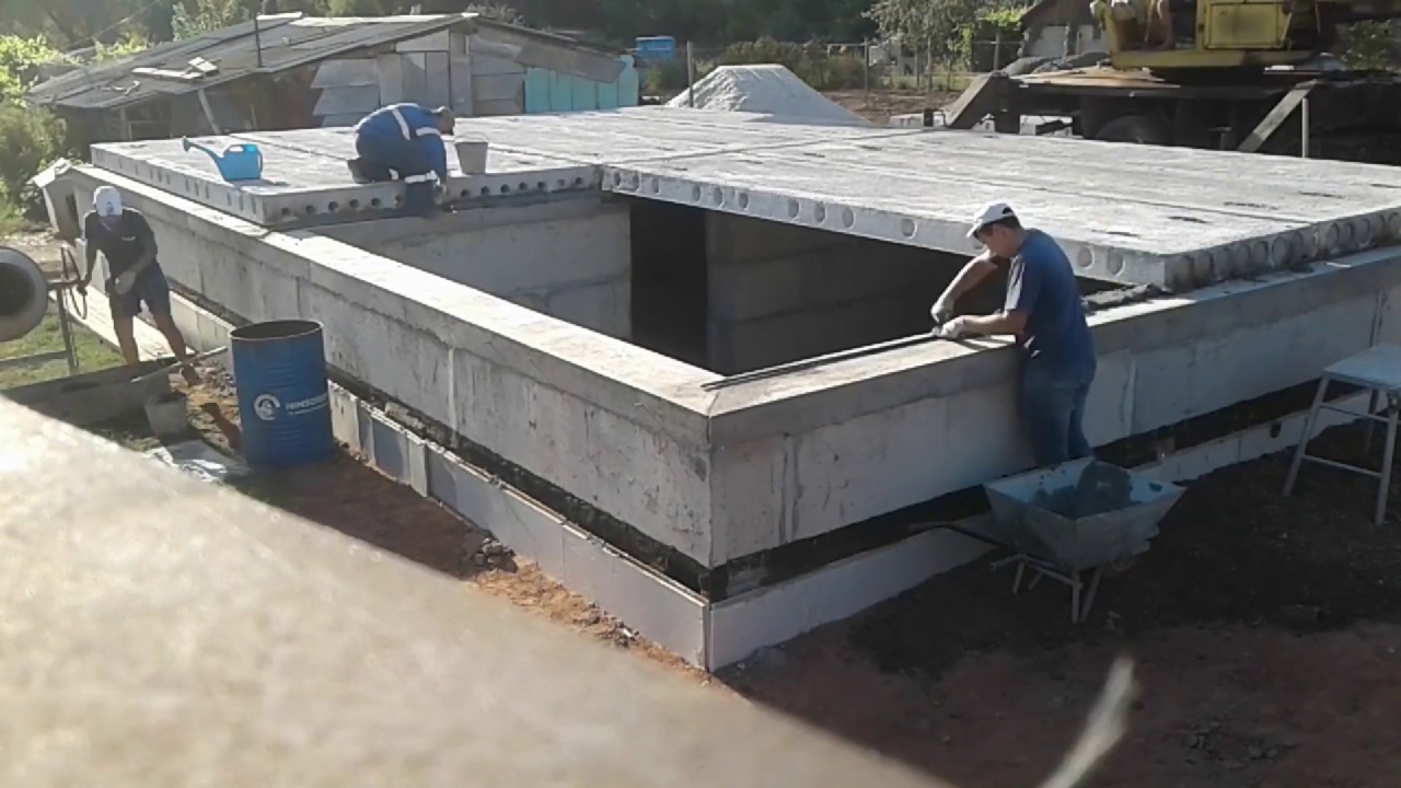 Монтаж железобетонных конструкций (поэтапный) - YouTube