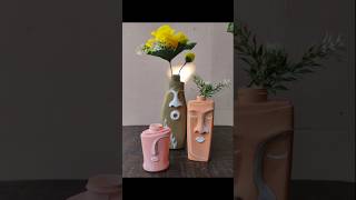 ✨ Waste Bottle Se Luxury FaceVase Decor😍🌸|EasyDIYCraft #decor #craft #creative #decoration #flowers