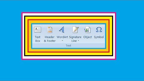 उपयोग करना सीखें -Text box, Header footer, Word art, Signature, Object, Symbol
