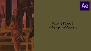 vhs effect | after effects tutorial