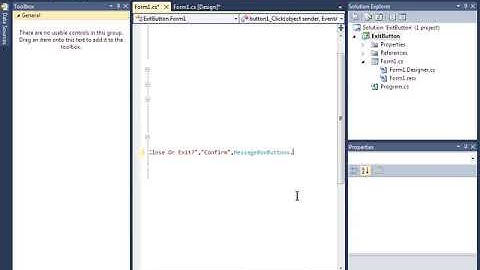 Exit Button Confirmation Code Demo in C#