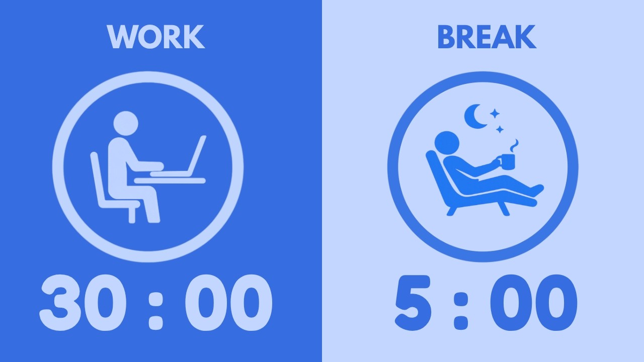 30 / 5 Pomodoro Timer - 2 Hour Study Session || No Music - Deep Focus ...