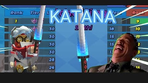 test cây katana trong build and shoot| blockman go Việt Nam|