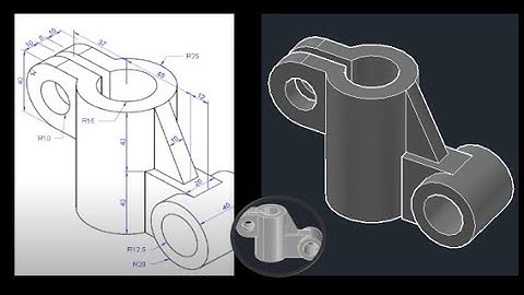 AutoCAD 3D Mechanical Drawing Tutorial - 2 || AutoCAD Drawing Tutorial for Beginners || 3D AutoCAD