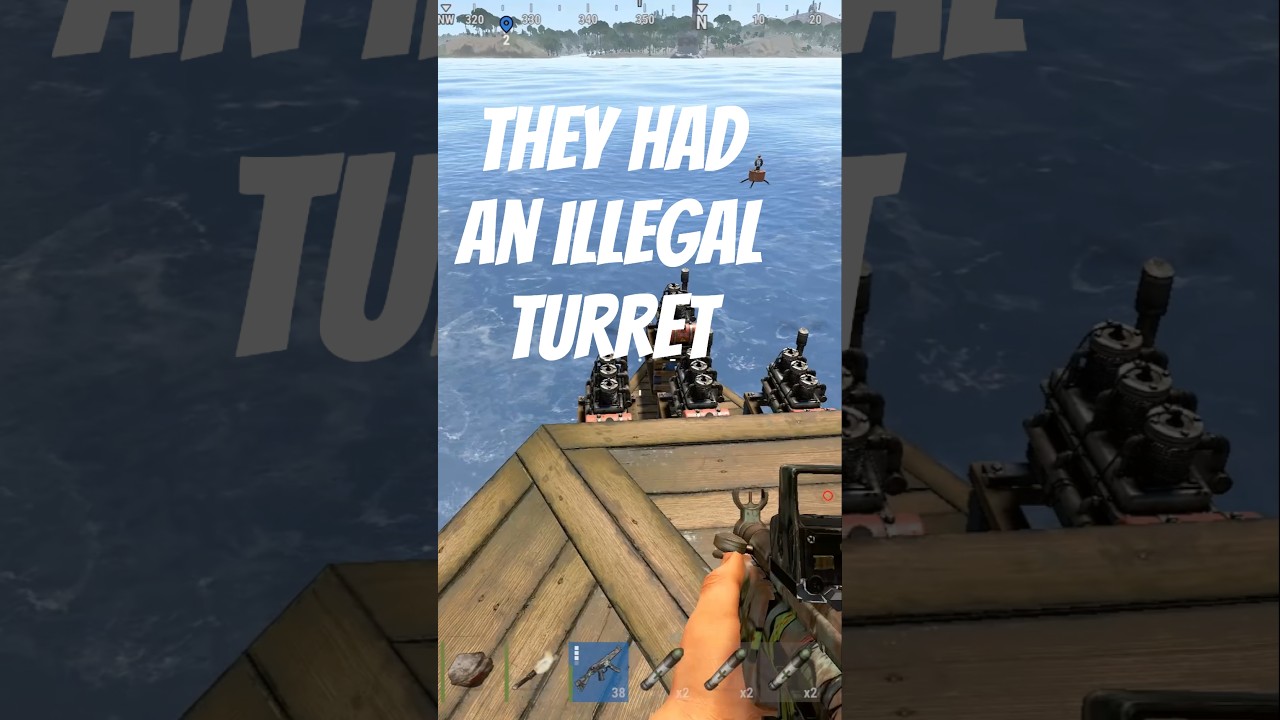 THEY HAD AN ILLEGAL TURRET #rust #funnyclips #rustgame #gaming #action #rustgameplay