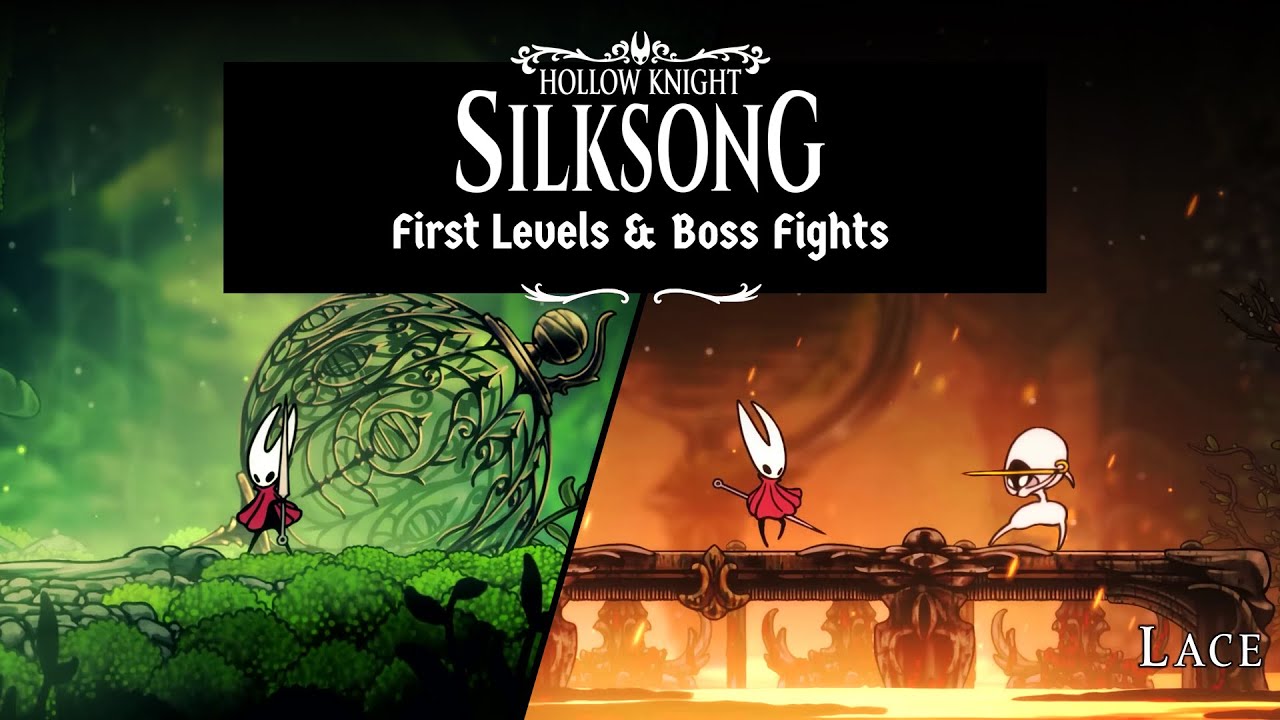 Hollow Knight: Silksong - First Boss Fights & Levels (4K 60FPS) | Lace, Moss Mother