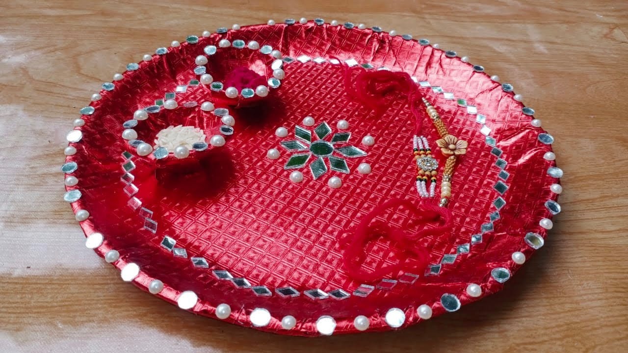 Raksha Bandhanpooja Thali Decoration Youtube 