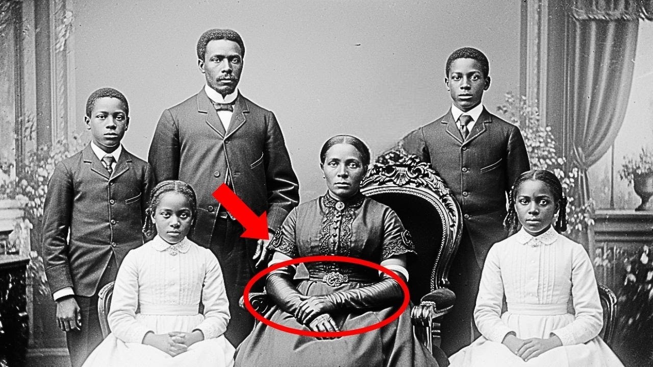 It was just a family portrait — but the woman's glove hid a horrible secret