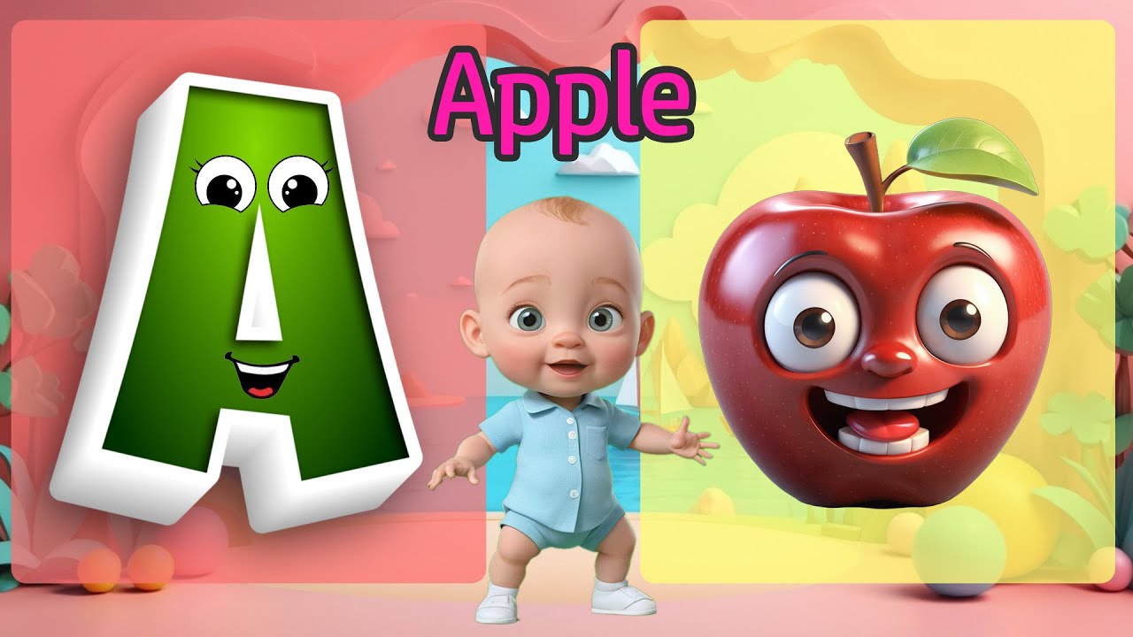 A for Apple A B C Song | Fun Alphabet Song for Kids- Learn ABCs with ...