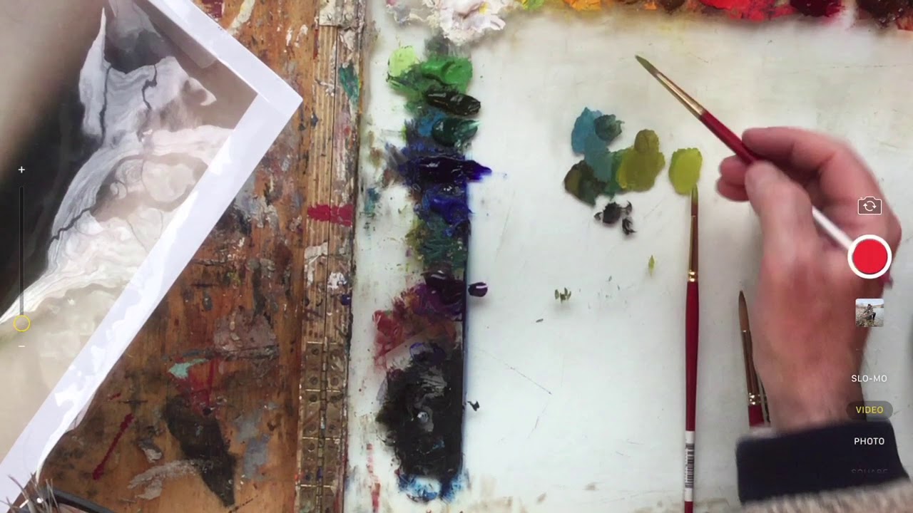 Art 142 Oil Rendering Opaque Paint Blend 8 and 9 Painting Details