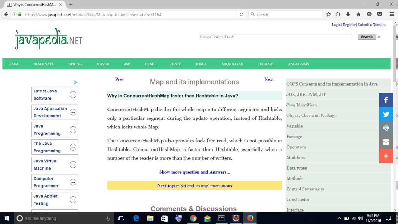 Why is ConcurrentHashMap faster than Hashtable in Java? YouTube
