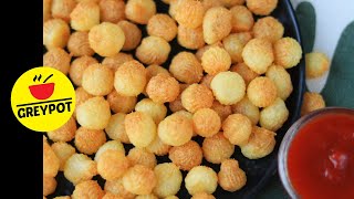 Baked Potato Bubble Recipe | No Deep Frying | 3 Ingredient Potato Bubble Chips Snack screenshot 3