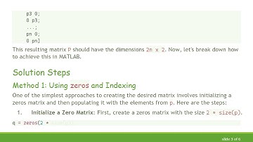 How to Create a 2n x 2 Matrix in MATLAB from an n-by-1 Vector