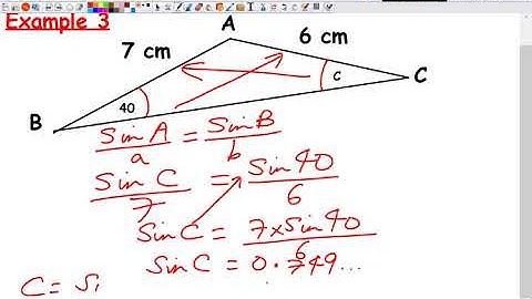 sine rule for calculating angles