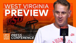 Eric Morris press conference ahead of OSU's Big 12 opener at West Virginia
