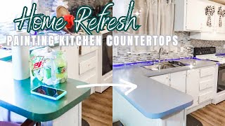 NEW HOME REFRESH // PAINTING KITCHEN COUNTERTOPS // AT HOME DIY ON A BUDGET // KIMI COPE