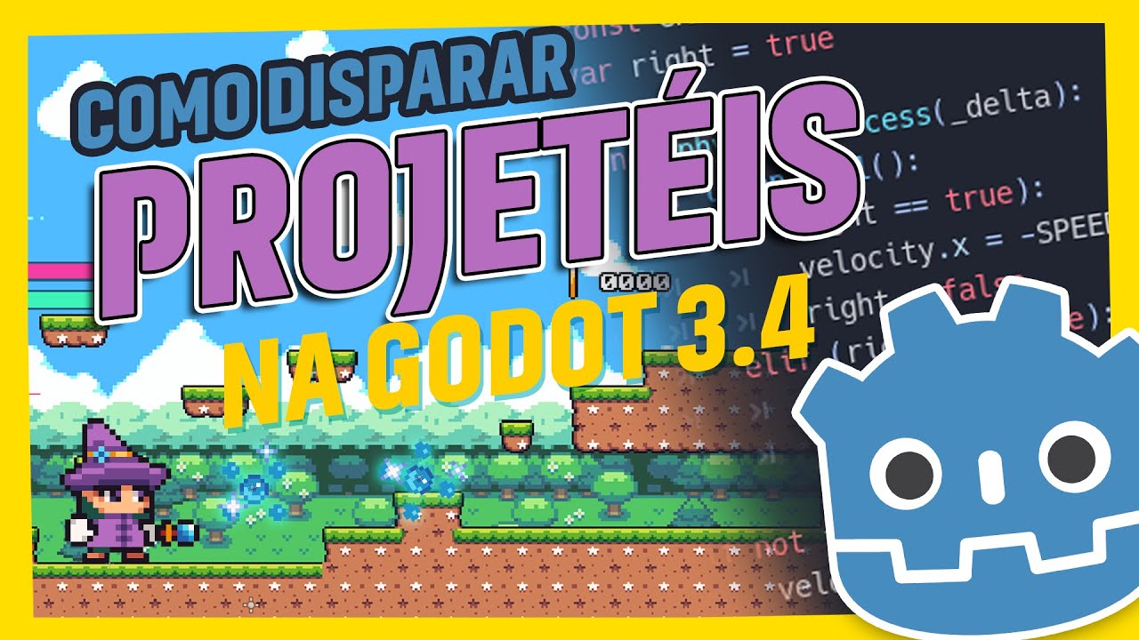 Como SOLTAR poderes ou DISPARAR em um Jogo de Plataforma 2D na Godot 3. ...