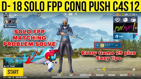 Solo Fpp Match Matching Problem C4S12 | Solo fpp rank push #solofpprankpushtoconqueror #solofpp