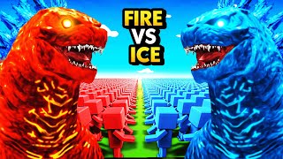 FIRE GODZILLA ARMY vs ICE GODZILLA ARMY