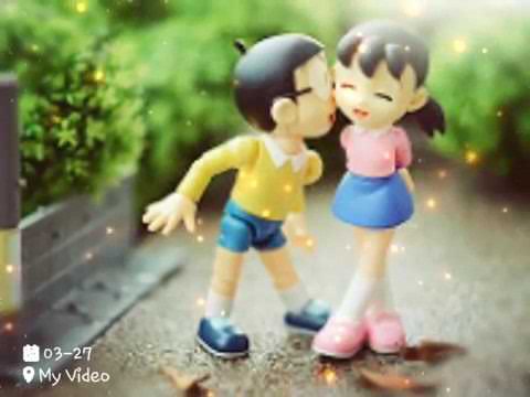 Cute love story of Nobita and Sizuka in song mile tum humko