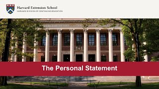 The Personal Statement