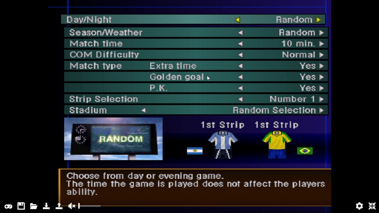 Pro Evolution Soccer 2 PS1   Play retro games online   Google Chrome 2019 07 01 21 54 55