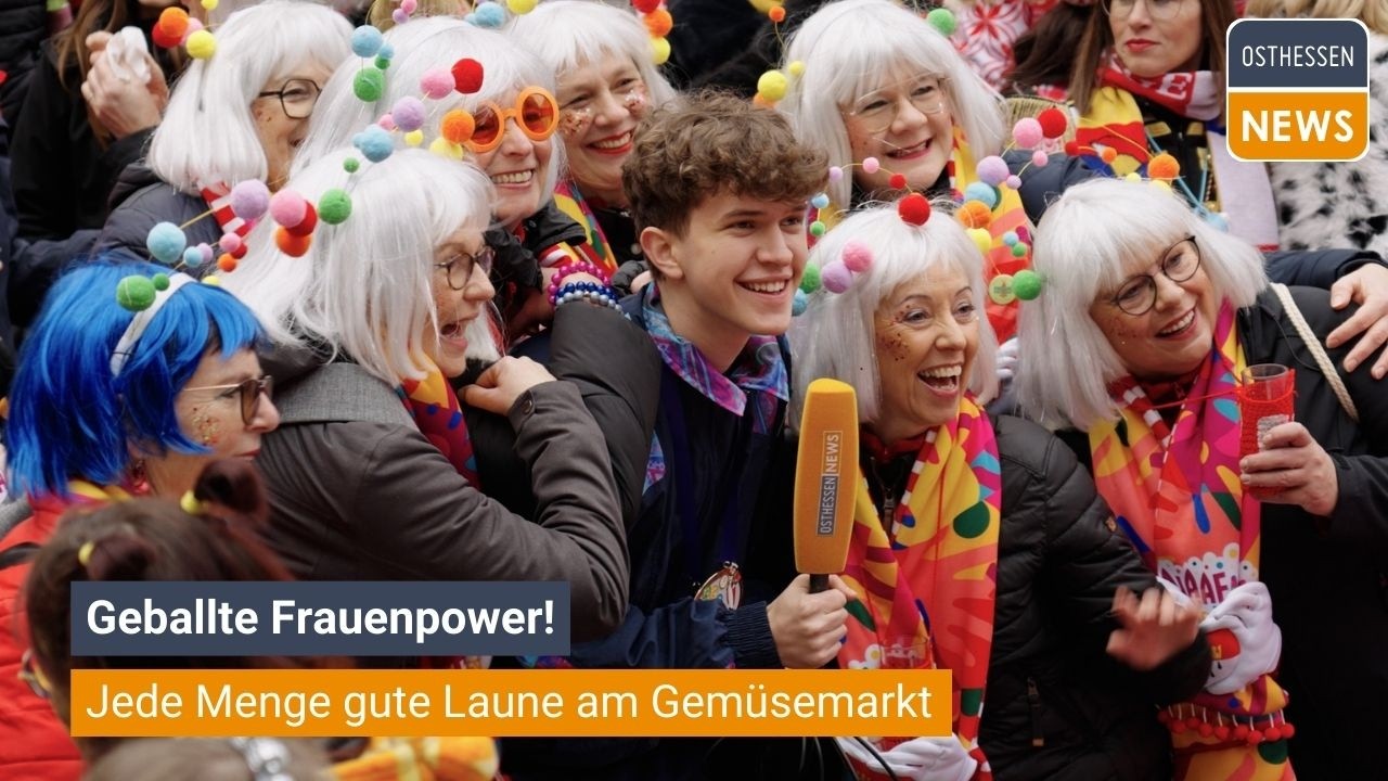 FULDA: Geballte Frauenpower! Jede Menge gute Laune am Gemüsemarkt