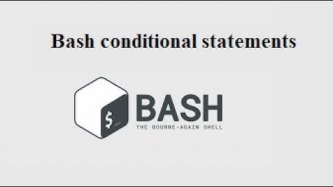 bash conditional statement