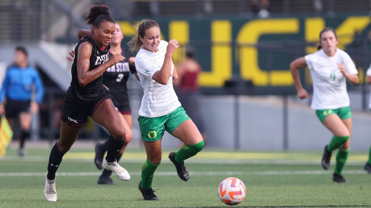 Oregon blanks New Mexico State 2-0 to begin 2022 season Highlights Womens College Soccer