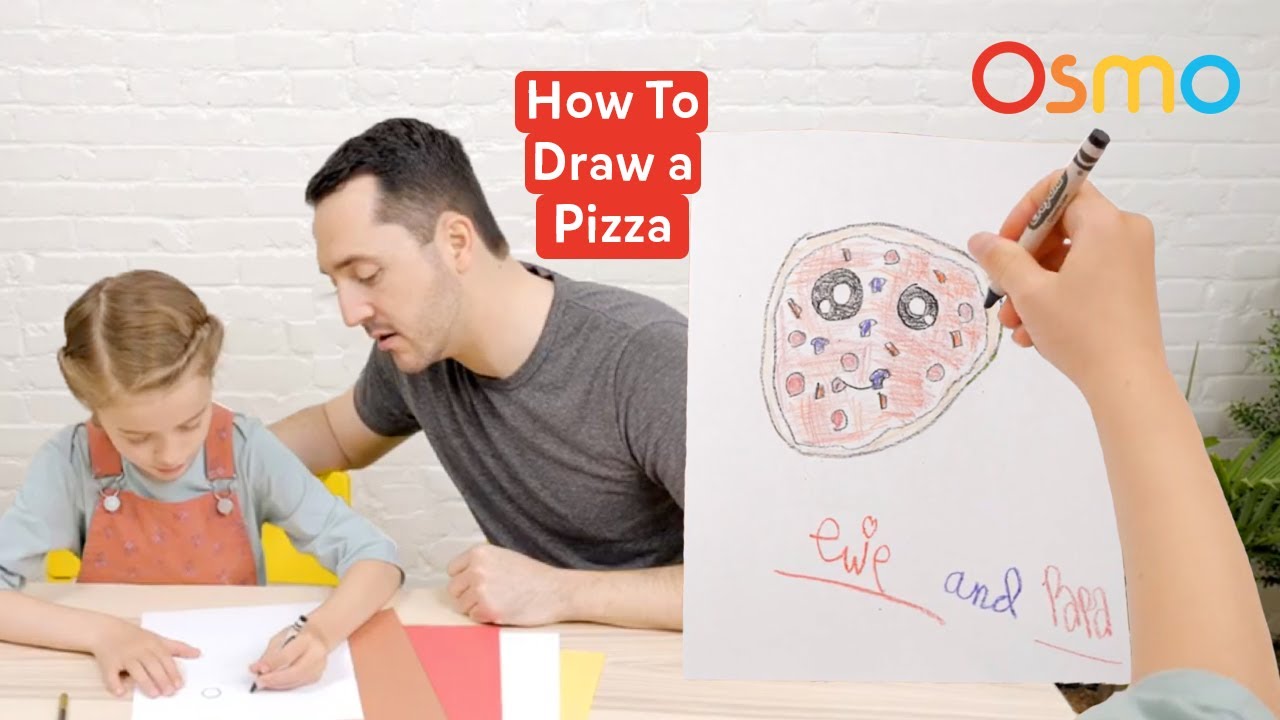 Kids Drawing Pizza Photos, Images and Pictures