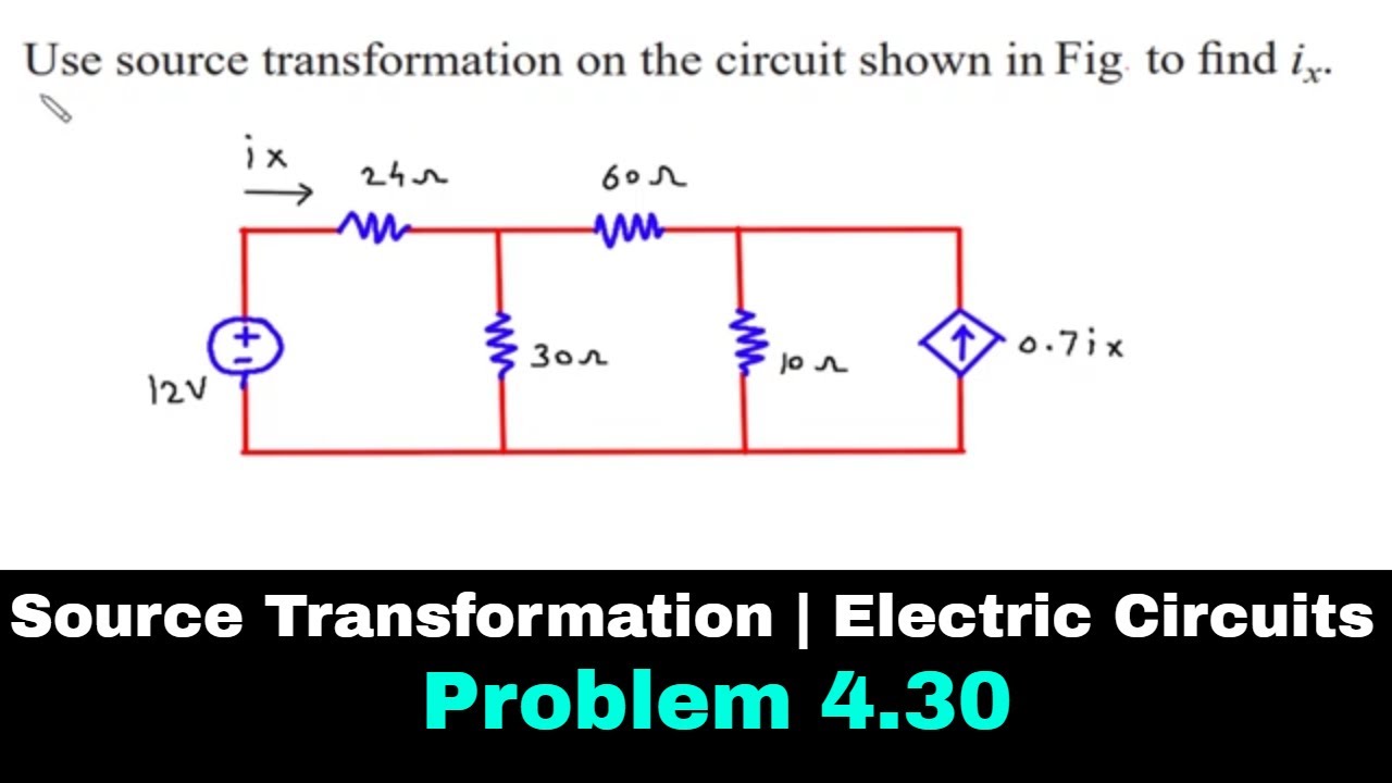 Source Transformation Ac Problem Source Transformation | Electric Circuits | Problem 4.30 | Electrical ...