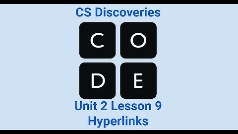 Hyperlinks Lesson 9