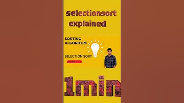 Selection Sort Explained |#coding #algorithm #dsa #sortingtechniques #java #sorting #shorts #viral