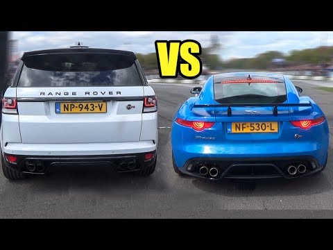 Jaguar F-Type SVR Vs Range Rover SVR SPORT - DRAG RACE!