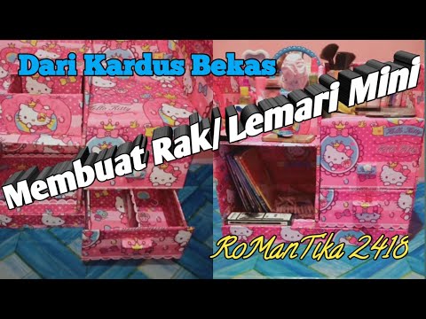  Membuat  Rak Lemari  Mini dari  Kardus Bekas  YouTube