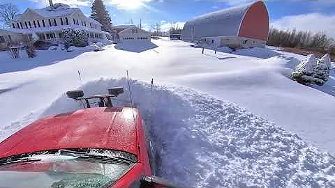 2020 Snow Plow - Plowing driveway with Chevrolet K2500