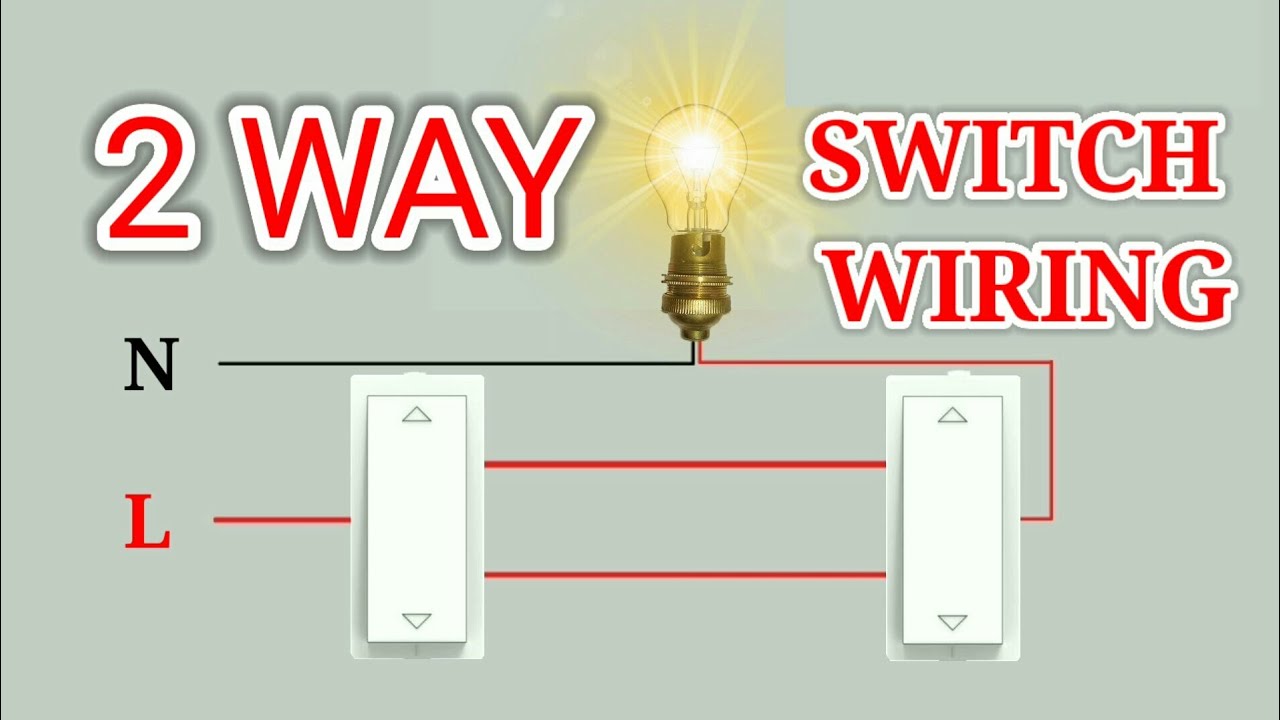 2 way switch wiring - YouTube