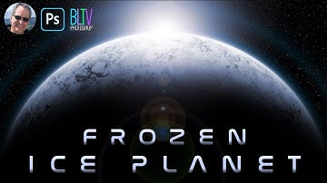 Photoshop: How to Create a Cinematic, Frozen, Ice PLANET in Deep Space
