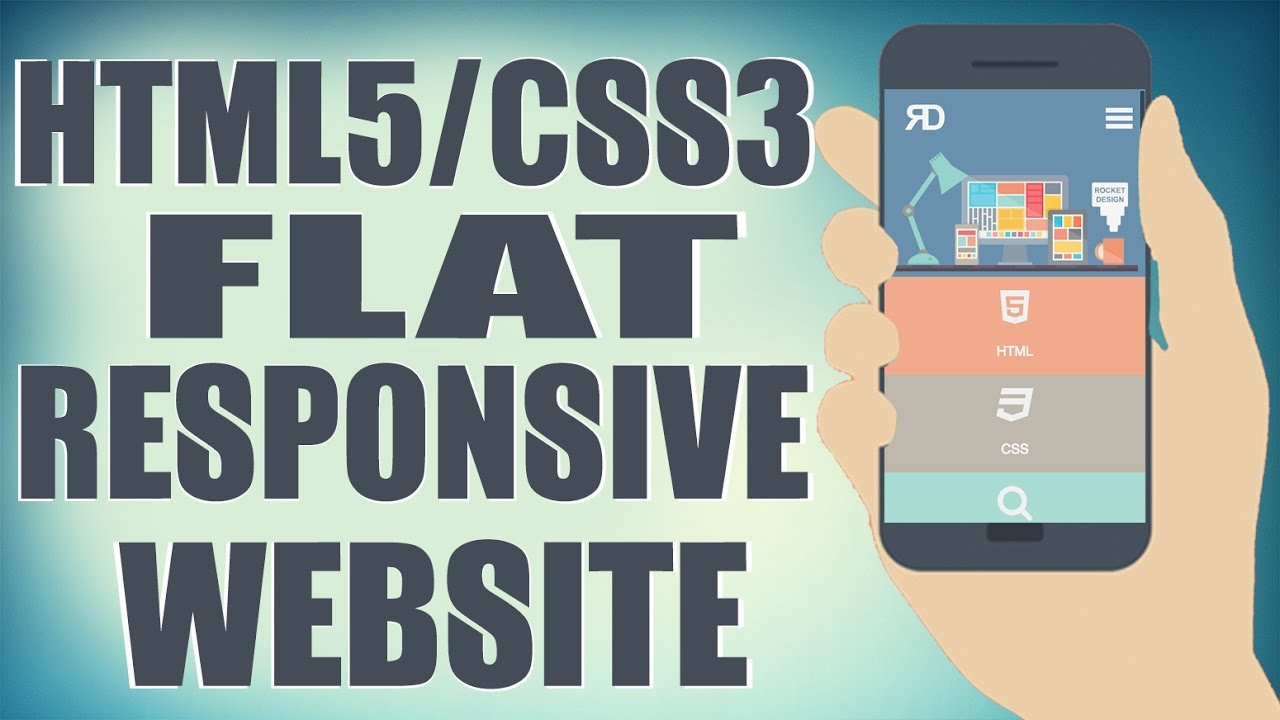 HTML5/CSS3 Flat Responsive Website - Start To Finish Web Design Tutorial